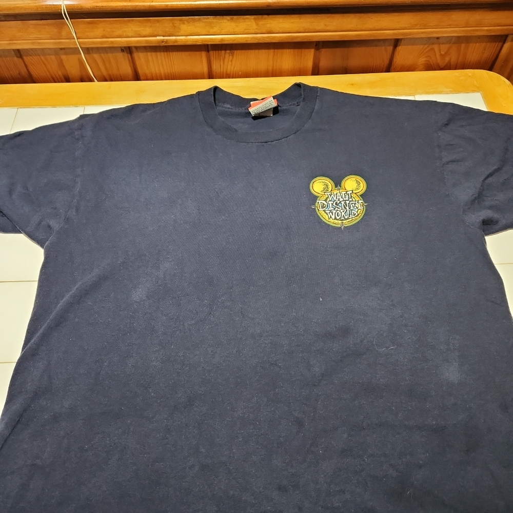 Vintage walt disney world xxl XL navy blue tshirt 90s D3